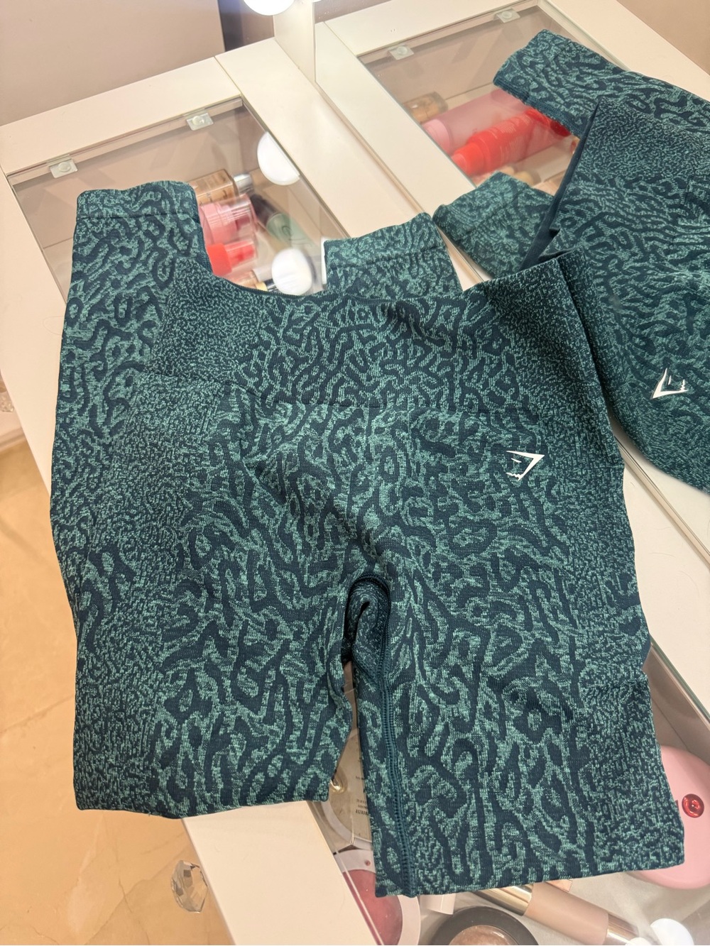 Gymshark Teal Green Patterned Leggings